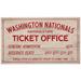 Washington Nationals 10" x 17" Ticket Office Wood Sign