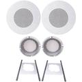 Speco Technologies G86TG 8" 70/25V Classic Grille In-Ceiling Speaker Kit (Off-White) G86KITPR