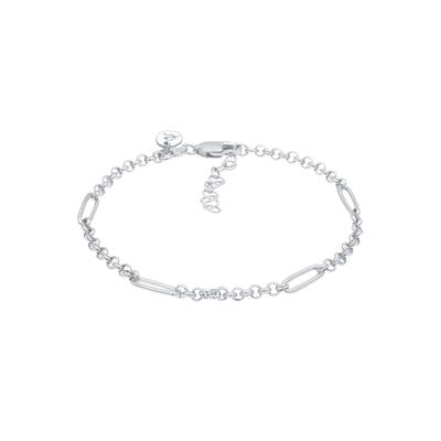 Elli PREMIUM - Figaro Glieder Style Erbskette 925 Silber Armbänder & Armreife 1 ct Damen