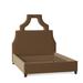 My Chic Nest Natalie Upholstered Platform Bed Upholstered in Black/Brown | 64 H x 77 W x 90 D in | Wayfair 534-1021-1110-CK