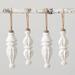 The Holiday Aisle® 4 Piece Finial Finial Ornament Set Wood in Brown/White | 6.5 H x 2 W x 2 D in | Wayfair 503A0A5C17A94F1A9B07342F08E2F0BC