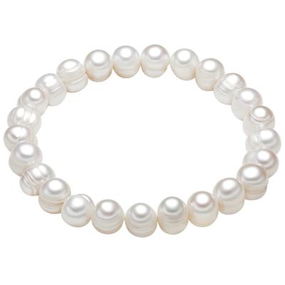 Valero Pearls - Perlen-Armband Süßwasser-Zuchtperle in Weiß Armbänder & Armreife 1 ct Damen