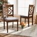 Baxton Studio Renaud Modern Grey Fabric & Walnut Brown Finished Wood 2-PC Dining Chair Set - Wholesale Interiors RH332C-Grey/Walnut-DC-2PK