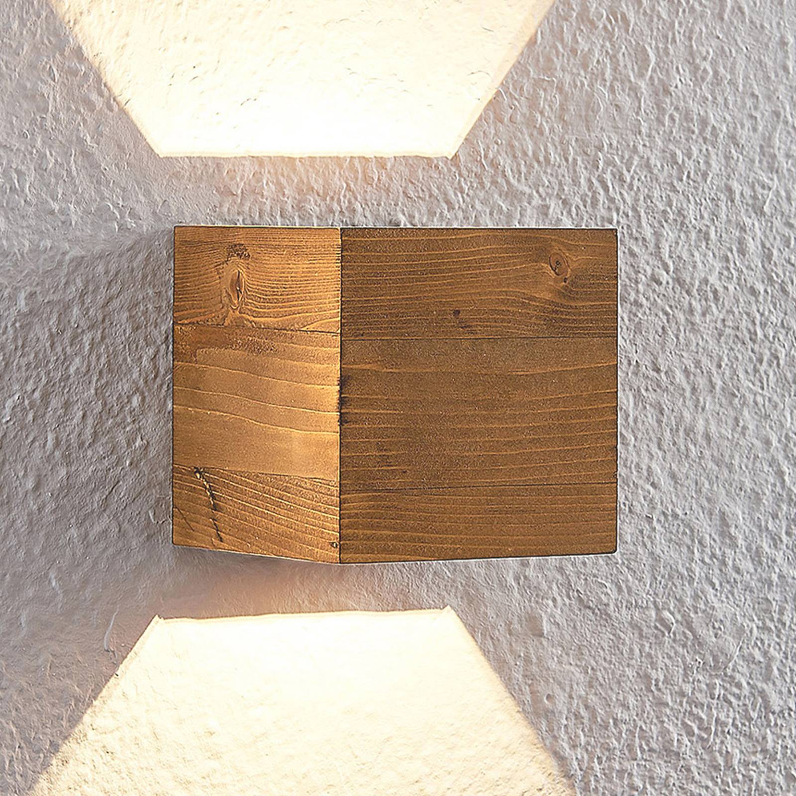 Wandlampe Benicio Lindby, Holz hell, für Wohn- / Esszimmer, Holz, Skandinavisch, Wandleuchte, Wandlampe Innen