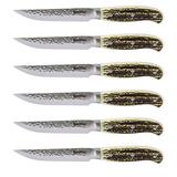 Smith's 6 Piece Steak Knife Set Stainless Steel in Brown/Gray/Yellow | Wayfair 51058