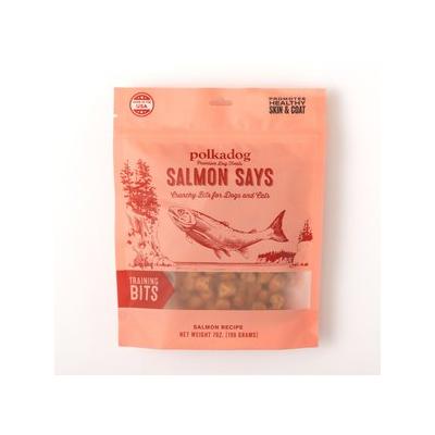 Polkadog Salmon Says Training Bits Crunchy Dehydrated Dog & Cat Treats, 8-oz bag