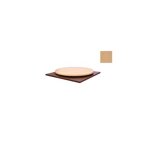 pemora Tischplatte Laminat (HPL) Ø 60 cm – 26 mm stark, Dekor Buche natur