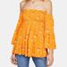 Free People Tops | Hp Nwt Free People Top Sz M | Color: Orange/Yellow | Size: M