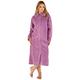 Slenderella Ladies Zip Up Dressing Gown Womens Soft Waffle Fleece Bath Robe XXXL (Heather)