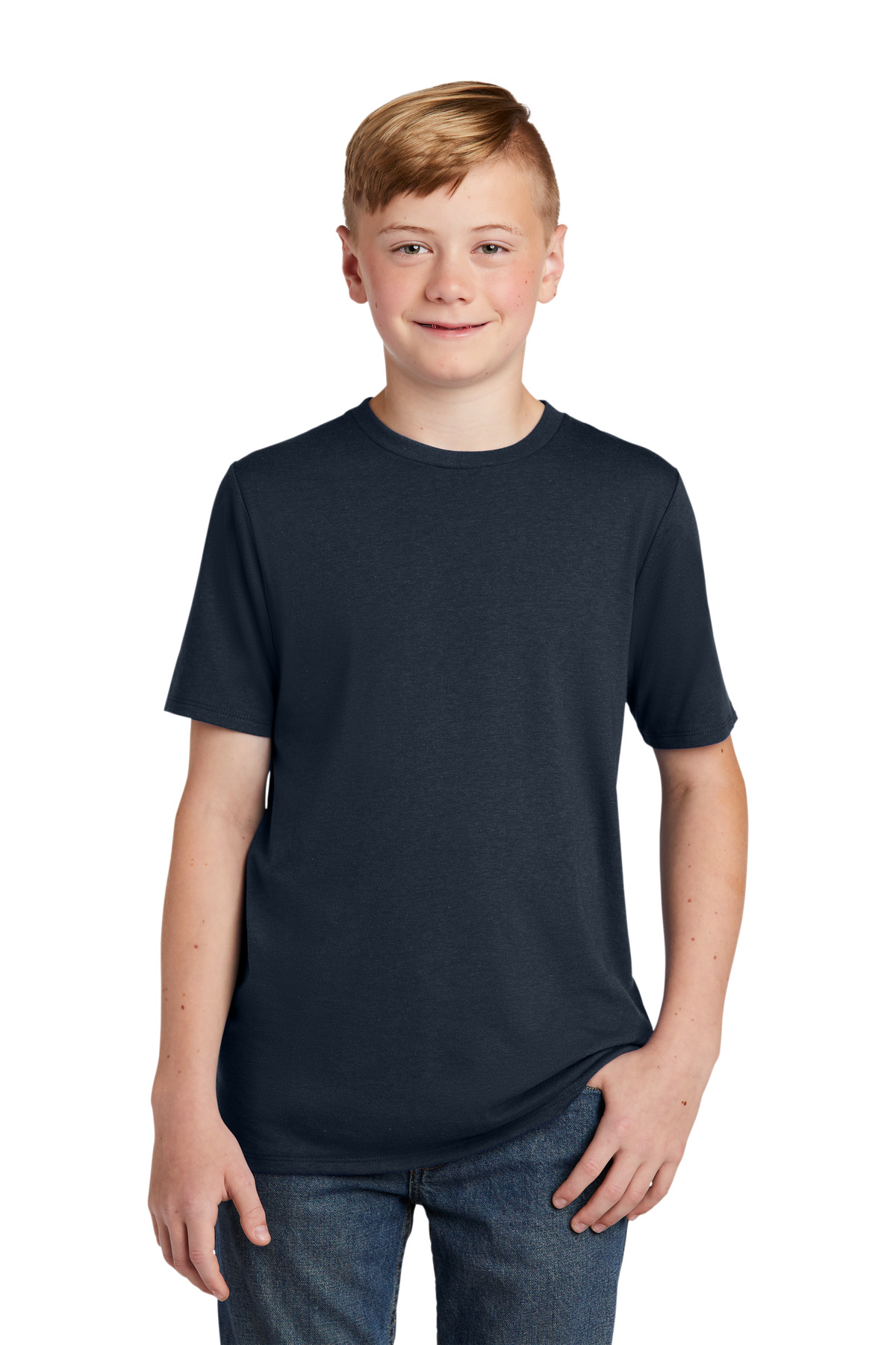 District DT130Y Youth Perfect Tri Top in New Navy Blue size Large | Triblend