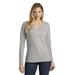 District DT6201 Women's Very Important Top Long Sleeve V-Neck in Light Heather Grey size Large | Cotton/Polyester Blend