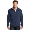 Port Authority F216 Colorblock Value Fleece Jacket in True Navy Blue/Battleship Grey size 3XL | Polyester