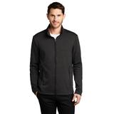 Port Authority F905 Collective Striated Fleece Jacket in Deep Black Heather size Small