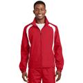 Sport-Tek JST60 Colorblock Raglan Jacket in True Red/White size 4XL | Polyester