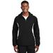 Sport-Tek JST63 Colorblock Raglan Anorak in Black/White size Medium | Polyester