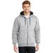 CornerStone CS620 Heavyweight Full-Zip Hooded Sweatshirt with Thermal Lining in Heather size Small | Cotton/Polyester Blend