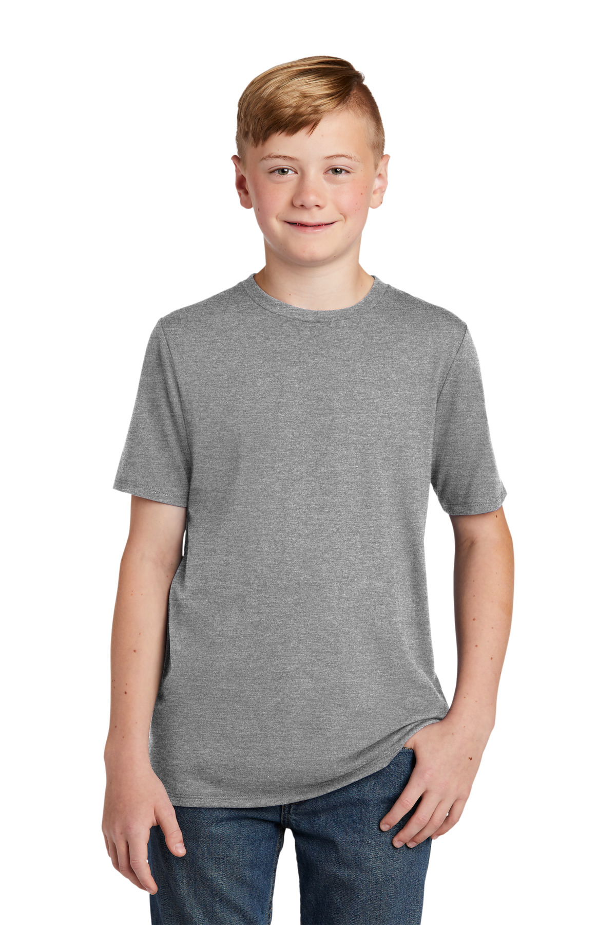 District DT130Y Youth Perfect Tri Top in Grey Frost size Medium | Triblend