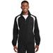 Sport-Tek JST60 Colorblock Raglan Jacket in Black/White size Medium | Polyester