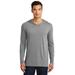 District DM139 Perfect Tri Long Sleeve Hoodie T-Shirt in Grey Frost size 2XL | Triblend