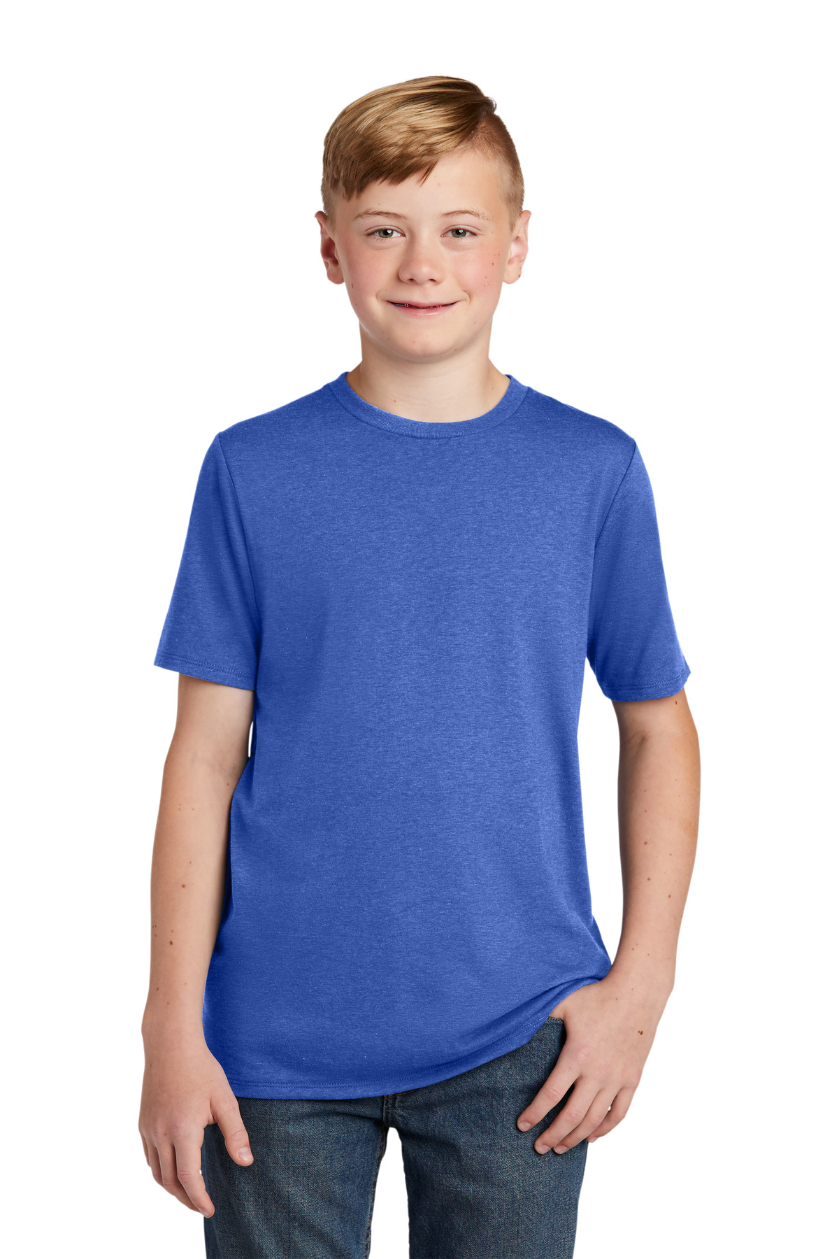 District DT130Y Youth Perfect Tri Top in Royal Blue Frost size XS | Triblend