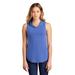 District DT1375 Women's Perfect Tri Sleeveless Hoodie Top in Royal Blue Frost size XS | Triblend