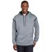 Sport-Tek F246 Tech Fleece Colorblock Hooded Sweatshirt in Grey Heather/Black size Medium | Polyester