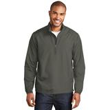 Port Authority J343 Zephyr 1/2-Zip Pullover T-Shirt in Grey Steel size 2XL | Polyester