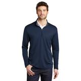 Port Authority K584 Silk Touch Performance 1/4-Zip in Navy Blue/Steel Grey size Large | Polyester