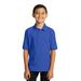 Port & Company KP55Y Youth Core Blend Jersey Knit Polo Shirt in Royal Blue size XS | Cotton/Polyester