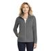 Port Authority L223 Women's Microfleece Jacket in Pearl Grey size XL | Polyester