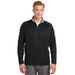 Sport-Tek F243 Sport-Wick Fleece 1/4-Zip Pullover T-Shirt in Black/Silver size XL | Polyester