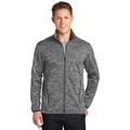 Sport-Tek JST30 PosiCharge Electric Heather Soft Shell Jacket in Black size XL | Polyester