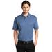 Port Authority K542 Heathered Silk Touch Performance Polo Shirt in Moonlight Blue Heather size Large | Polyester