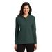 Port Authority L500LS Women's Silk Touch Long Sleeve Polo Shirt in Dark Green size Medium | Cotton/Polyester Blend