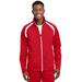 Sport-Tek JST90 Tricot Track Jacket in True Red/White size Large | Polyester