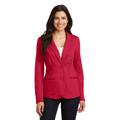 Port Authority LM2000 Women's Knit Blazer Coat in Rich Red size Medium | Cotton/Polyester Blend