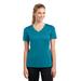 Sport-Tek LST353 Women's PosiCharge Competitor V-Neck Top in Tropic Blue size Medium | Polyester