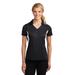 Sport-Tek LST655 Women's Side Blocked Micropique Sport-Wick Polo Shirt in Black/White size Medium | Polyester