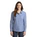 Port Authority LW380 Women's Slub Chambray Shirt in Light Blue size XL | Cotton