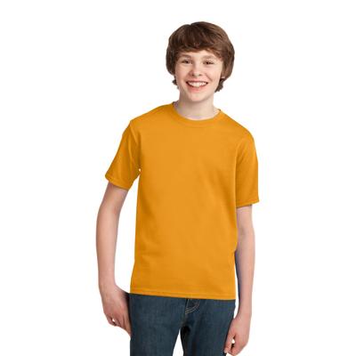 Port & Company PC61Y Youth Essential Top in Gold size Medium | Cotton