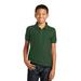 Port Authority Y100 Youth Core Classic Pique Polo Shirt in Deep Forest Green size XL | Cotton Blend