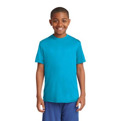 Sport-Tek YST350 Youth PosiCharge Competitor Top in Atomic Blue size Small | Polyester