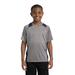 Sport-Tek YST361 Youth Heather Colorblock Contender Top in Vintage Heather/True Navy Blue size Small | Polyester