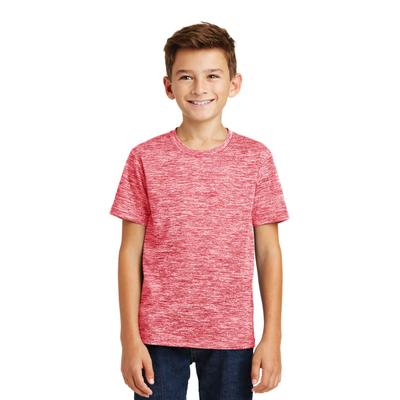 Sport-Tek YST390 Youth PosiCharge Electric Heather Top in Deep Red size Medium | Polyester