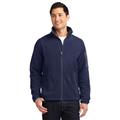 Port Authority F229 Enhanced Value Fleece Full-Zip Jacket in Navy Blue/Battleship Grey size Small | Polyester