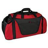 Port Authority BG1050 Medium Two-Tone Duffel in Red/Black size OSFA | Polyester Blend