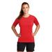 Sport-Tek LST470 Athletic Women's Rashguard Top in True Red size 4XL | Polyester Blend