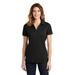Sport-Tek LST690 Women's PosiCharge Active Textured Polo Shirt in Black size Small | Polyester