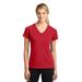 Sport-Tek LST700 Women's Ultimate Performance V-Neck T-Shirt in True Red size 2XL | Polyester/Spandex Blend