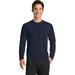 Port & Company PC381LS Long Sleeve Performance Blend Top in Deep Navy Blue size 2XL | Cotton